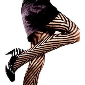  Lace Poet Runway Zebra Textured Tights 
