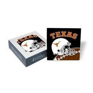  Set of 4 Ceramic Coasters (4x4) Texas Football Coaster 