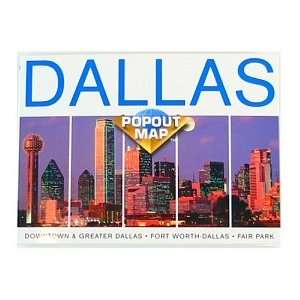 Dallas Popout Map, Dallas Souvenirs, Texas Souvenirs, Texas 