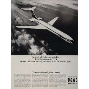 1965 Ad BOAC Super VC 10 Airplane Transatlantic Plane   Original Print 