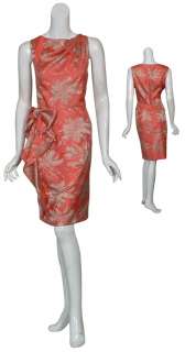 TERI JON Tailored Coral Floral Print Party Dress 16 NEW  