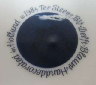 1984 TER STEEGE BV DELFT HOLLAND DECORATIVE PLATE  