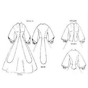  1850s 1860s Promenade Bodice Pattern 