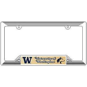  Washington Huskies NCAA Chrome License Plate Frame Sports 