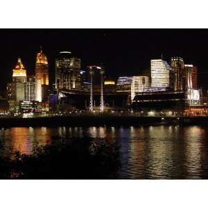  Cincinnati Downtown at Night (West)   Easy Stick Vinyl 