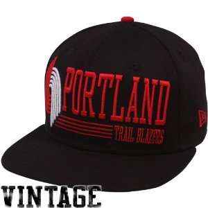  New Era Portland Trail Blazers Black Retro Look Vintage 