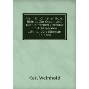  Heinrich Christian Boie Beitrag Zur Geschichte Der 