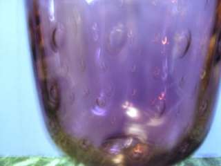Controlled Air Bubble Art Glass Pink Vase L@@K  