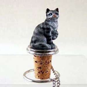 Tabby Cat Bottle Stopper (Silver)