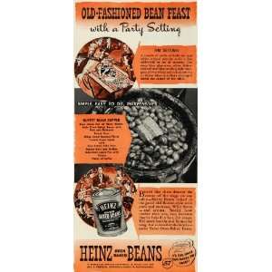 1942 Ad Heinz Oven Baked Beans Boston Style Pork Kidney 