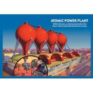  Atomic Power Plant 12x18 Giclee on canvas