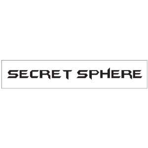  Secret Sphere decal. Black 