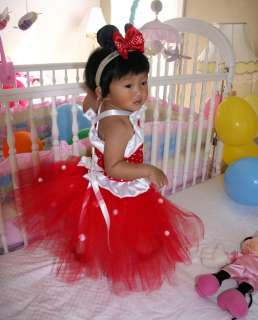 Custom Minnie Mouse Tutu Dress 3 pc birthday pageant  