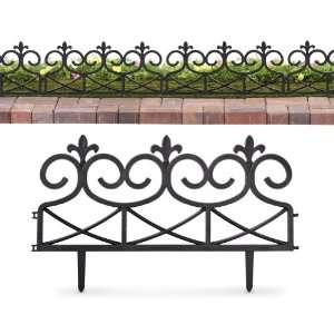  Scroll Look Black Garden Border  4 Pieces By Collections 