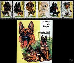 Chad MNH Year 1999 Dogs Value $ 12.00  