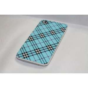  iphone 4 gsm At&T Burberry classic blue back cover door 