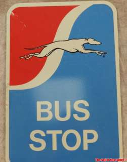 Vintage Greyhound Bus Lines Double sided tin lithograph sign 12x18 