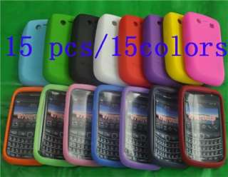 15 Pcs Silicone Case Skin For Blackberry Bold 9700  