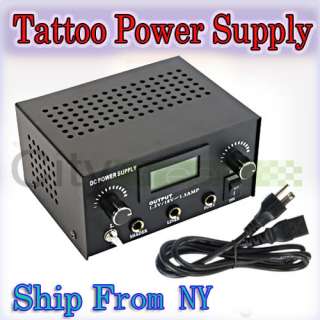 New Pro Kit LCD Digital DUAL Tattoo Power Supply Machine Cord Set 