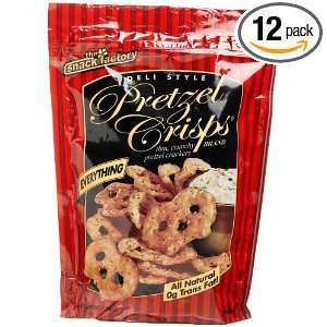 The Snack Factory Deli Style Pretzel Crisps, Everything, 6 Ounce Bags 