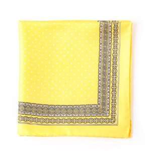   Spot Yellow 100% Italian Silk Bow Ties/Pocket Squares DD H10 4 0300