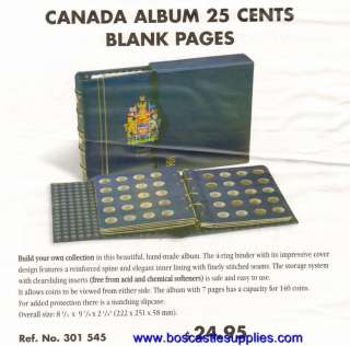 LIGHTHOUSE CANADA COIN ALBUM FOLDER 25c QUARTERS BLANK  
