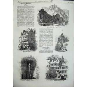   1864 Castle Greyfriars Edinburgh Tolbooth Houses Shop