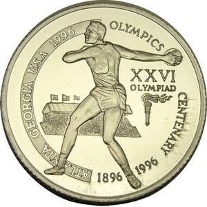 elf Tanzania 1996 Olympics Discus RARE 100 minted  