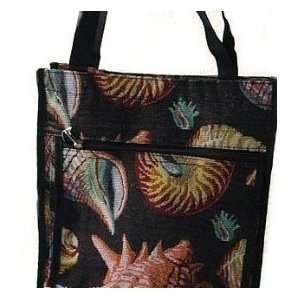  Sea Shell Tapestry Tote Handbag Purse with Coin Purse 