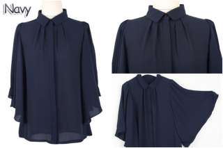 Cape Style Chiffon Blouse for Ladies