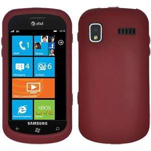 New Amzer Silicone Skin Jelly Case Maroon Red For Samsung Focus I917 