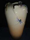 Franz Porcelain   Dragonfly Tall Vase XP1903   Brand New In Box