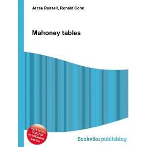 Mahoney tables Ronald Cohn Jesse Russell Books