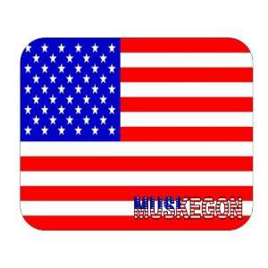  US Flag   Muskegon, Michigan (MI) Mouse Pad Everything 