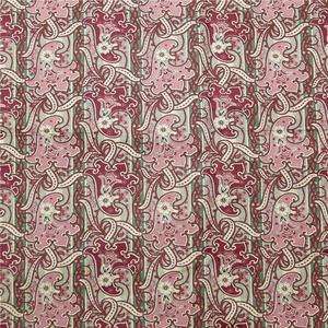 Chanteclaire Cotton Fabric Pink & Wine Red Paisley FQs  
