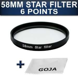 Glistening Star Flare Lens Filter for ANY Camera Lens with 58mm Filter 