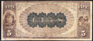 NICE Attractive Mid Grade 1882 $5 ST. LOUIS, MO BROWNBACK National 