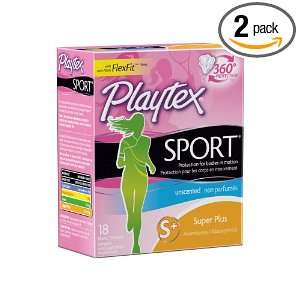  Playtex Sport Super Plus Unscented Tampon, 18 Count 
