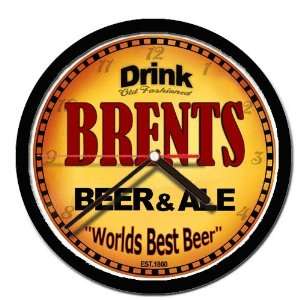  BRENTS beer and ale cerveza wall clock 