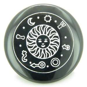  Positive Energy Talisman of Sun Black Onyx Magic Gemstone 