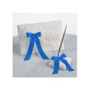 Davids Bridal Lovely Lace Guest Book and Pen Set Style 