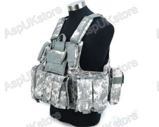 Molle Airsoft Tactical Strike Plate Carrier Vest ACU AG  