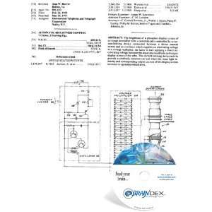    NEW Patent CD for AUTOMATIC BRIGHTNESS CONTROL 