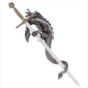  Dragon And Sword Wall Plaque