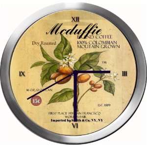  MCDUFFIE 14 Inch Coffee Metal Clock Quartz Movement 