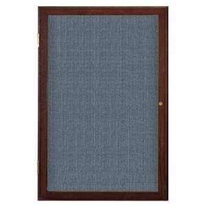   Door Indoor Enclosed Tackable Fabric Board, Walnut