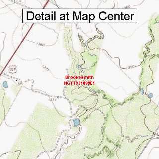  USGS Topographic Quadrangle Map   Brookesmith, Texas 