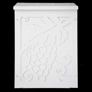  Grapevine Vertical Wall Mount Mailbox in White