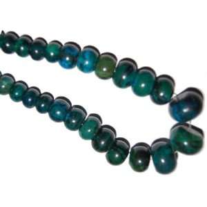  Chrysocolla graduated rondelle, 22x15mm to 8x4mm, sold per 