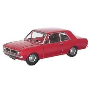 oxford red ford contina mk11 car 1.76 railway scale diecast model 